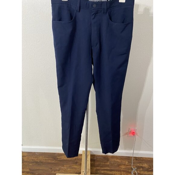SB Performance Warm Up Jogging Pants Large Moisture Wicking Stretch Navy - Picture 1 of 10